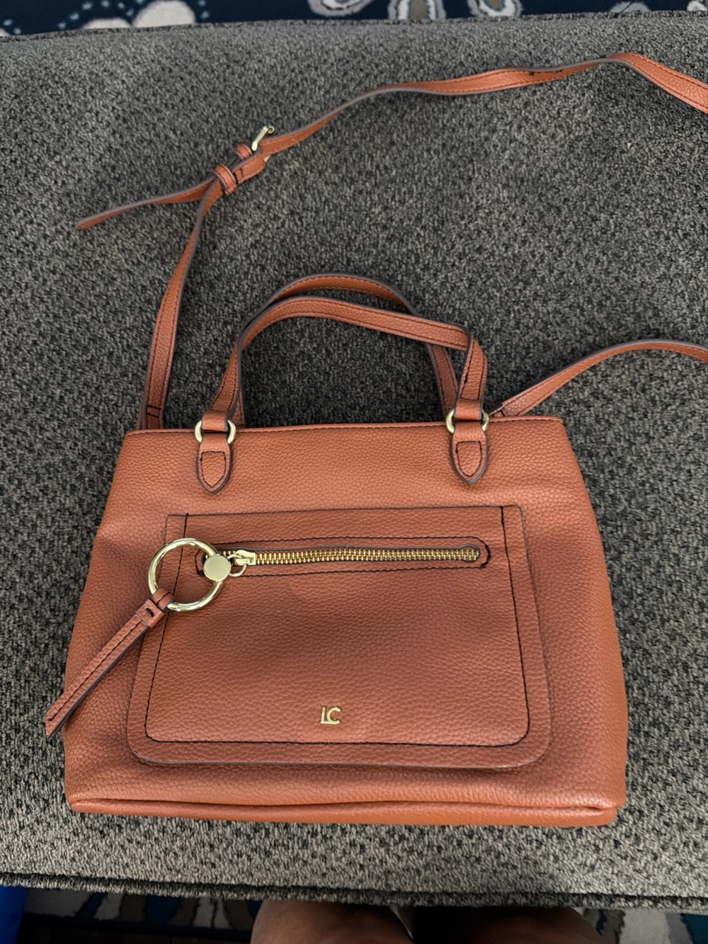 Liz Claiborne Top-Handle Satchel in Cognac Brown